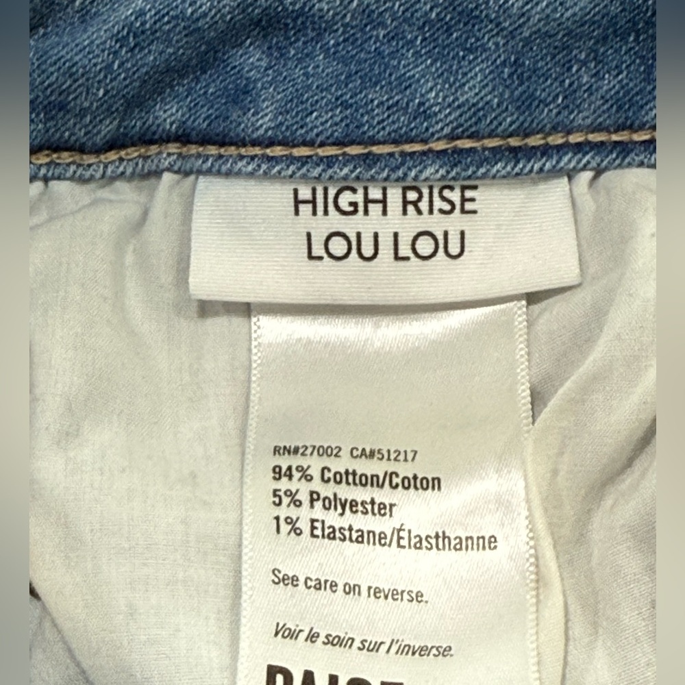 Paige Jeans High Rise Lou Lou Women’s Size 27 Boot Cut Stretch Raw Hem - Picture 11 of 11